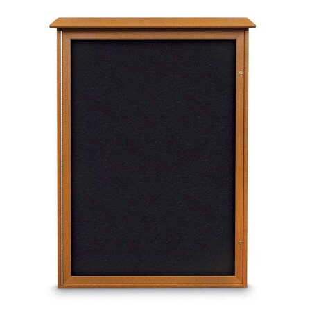United Visual Products Indoor Enclosed Combo Board, 72"x36", White Frame/Black & Pumice UVCB7236W-BLACK-PUMICE